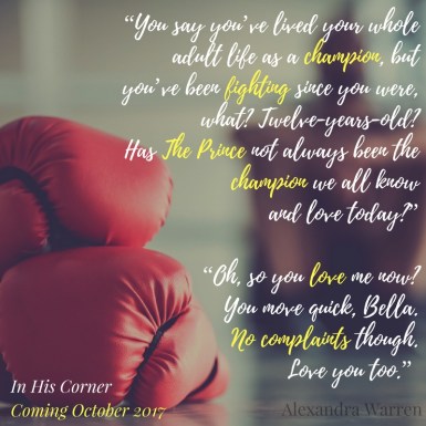 “Oh, so you love me now? You move quick, Bella. No complaints though. Love you too...